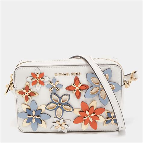 michael kors jet set floral appliqué leather crossbody 144.50|Amazon.com: Michael Kors Crossbody Pink.